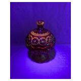 Amberina Moon & Stars Candy Dish