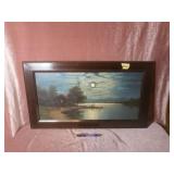 Framed Oil on Canvas Painting -