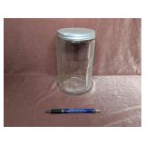 Glass Vintage Coffee Canister with Aluminum Lid
