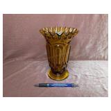 Amber Moon & Stars Vase & Salt & Pepper Shakers