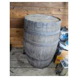 Wooden Barrel with Metal Rings