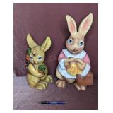 (2) Paper Meche Bunny Rabbits