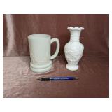 Imperial Milk Glass Loganberry Vase - 6";