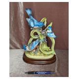 Bluebird by Andrea on Wooden Platform