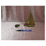 Brass Sail Boat & Brass Fireman