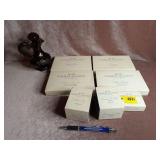 Avon Jewelry in Boxes & Red Avon Perfume Bottle