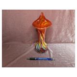 Jack in the Pulpit Art Glass Vase - 8"