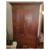 Antique Walnut Cabinet with (2) Drawers