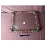 Cut Glass Platter - 13.25" x 11.5"