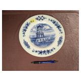 Old Town Clock Blue & White Clock - 10"