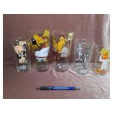 (4) Pepsi Looney Toons Collectible Glasses