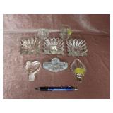 Clear Glass Salters, Perfume Stoppers,