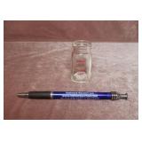 Meadow Gold Red Letter Glass Creamer