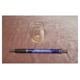 Prairie Farms Orange Letters Glass Creamer