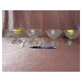 (4) L.E. Smith Crackle Glass Sherbert Dishes