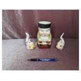 Toby Mug; Fish Salt & Pepper Shakers