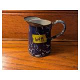 Blue Swirl Granite Ware Small Pitcher