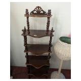 Vintage 5-Tier Walnut Display Shelf -