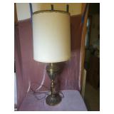 Vintage Brass Lamp - 38.5"
