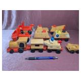 Wooden Truck & Train Toys; Dominos