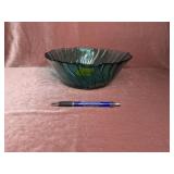 Depression Glass Ultra-Marine Swirl Bowl