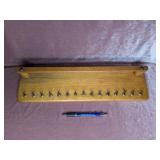 Small Wooden Shelf with Hooks
