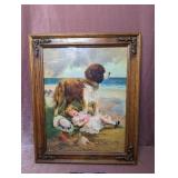 "Guarding" Framed Print in Wooden Frame