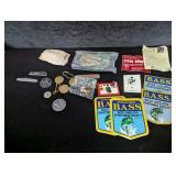 Medallions, Pins, Pocket Knives, Patches,