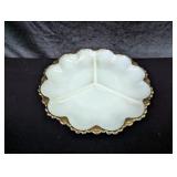 Milk Glass Serving Tray - 10"
