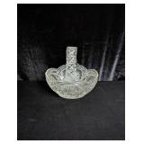 Heavy Cut Glass Basket