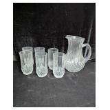 Crystal Glass Pitcher & Glasses Set