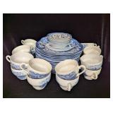 Lochs of Scotland "Loch Ness" Blue & White Dishes: