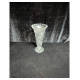 Crystal Glass Flower Vase - 8.5"