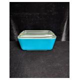 Blue PYREX Refrigerator Dish with Lid