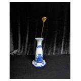 Ironstone Hat Pin Holder with Hat Pin