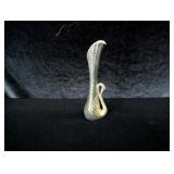 Heavy Art Deco Swan Vase - 7"