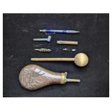 Black Power Flask, Nipple Wrench, Ball Starter,