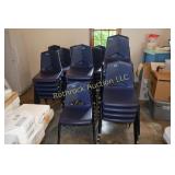 (10) BLUE STACKABLE CHAIRS