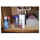 TUPPERWARE, CLEANING SUPPLIES, PITCHERS, MISC