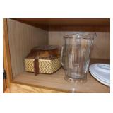 HOBNAIL VASE, SERVEWARE, PLASTIC PITCHER, MISC