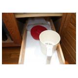 CAST IRON TRIVET, BAKEWARE, MISC