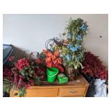 BASKETS, ARTIFICIAL FLOWERS, HEATER, CLEANING