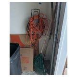 EXT. CORD, HOSE, SHOVEL, RAKES, SNOW SHOVEL,