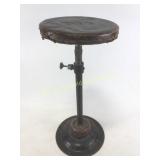 Vintage Industrial Leather Work Stool By Peerless