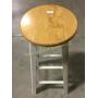 White barstool w/ unpainted seat
