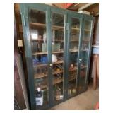 Steel cabinet with glass doors
