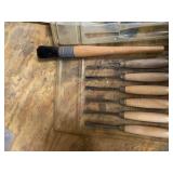 Detail chisels and brush