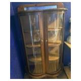 Double curved china cabinet