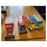 Plastic vintage toy cars