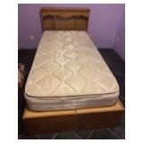 Twin size bed with storage drawers